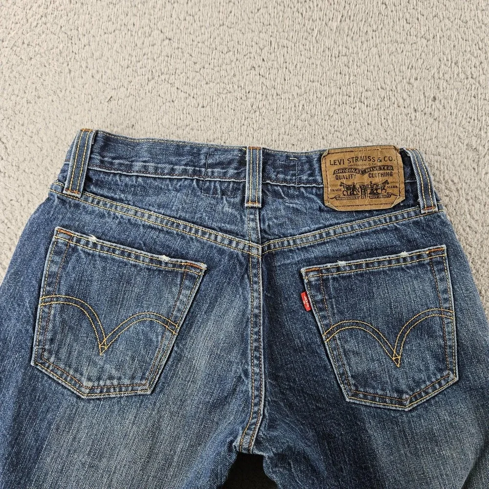 Levis Jeans Mens 29x30 Blue 514 Slim Straight Distressed‎ Cotton Skater Pants